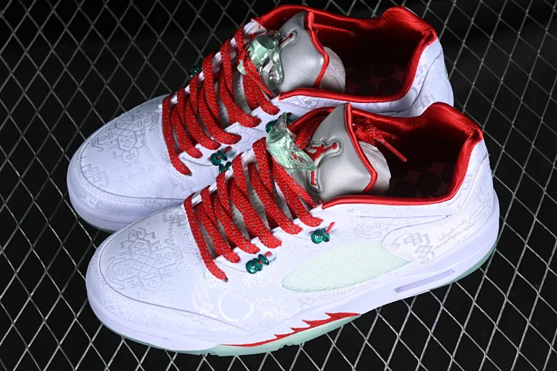 All categories Air Jordan Jordan series basketball shoes Air Jordan 5 Air Jordan 5 Low AJ5 Joe 5 white jade silk low-top basketball shoes 1551183